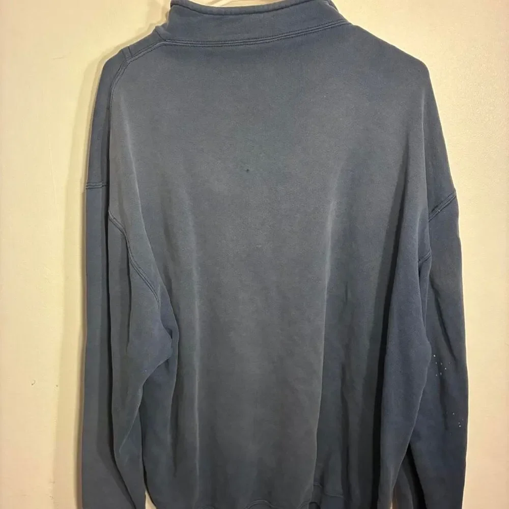 Oneita Men's Navy and Blue Sweatshirt